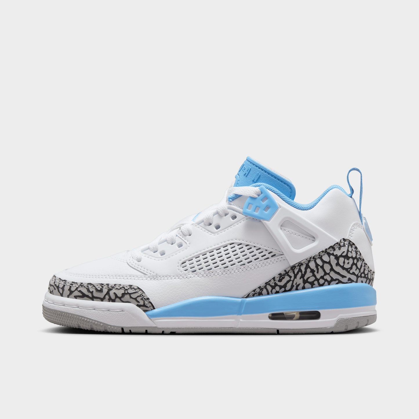 Jordan Spizike Low GS Blanc / Bleu Université - Gris Loup