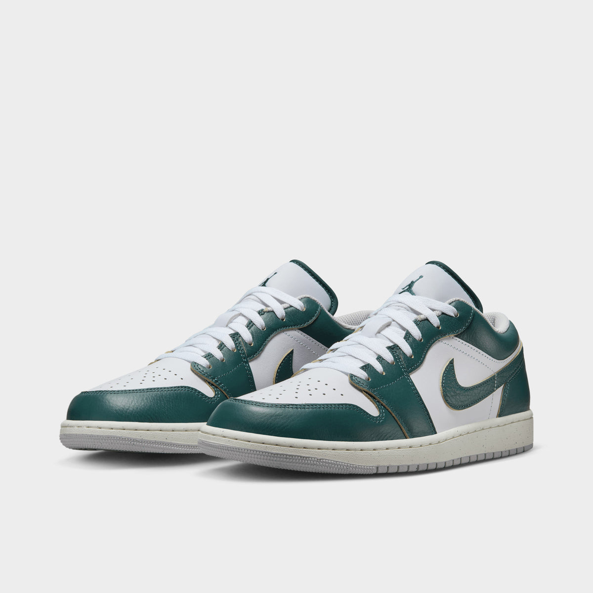 Green and white jordans discount