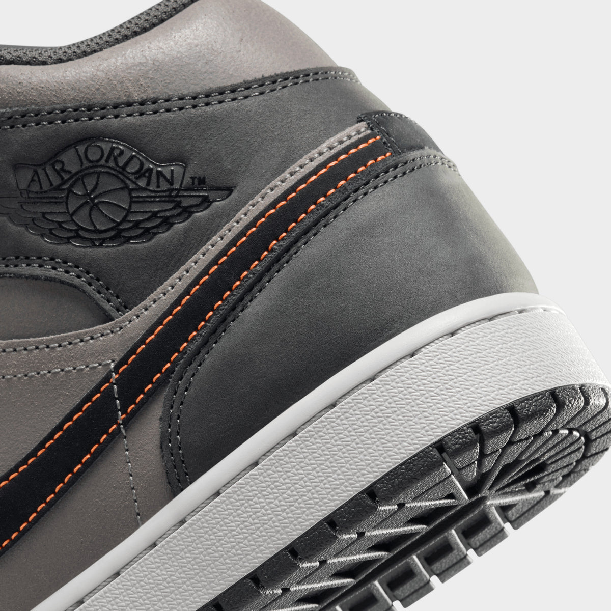 Jordan 1 Mid SE Night Stadium Flat Pewter Total Orange JD Sports