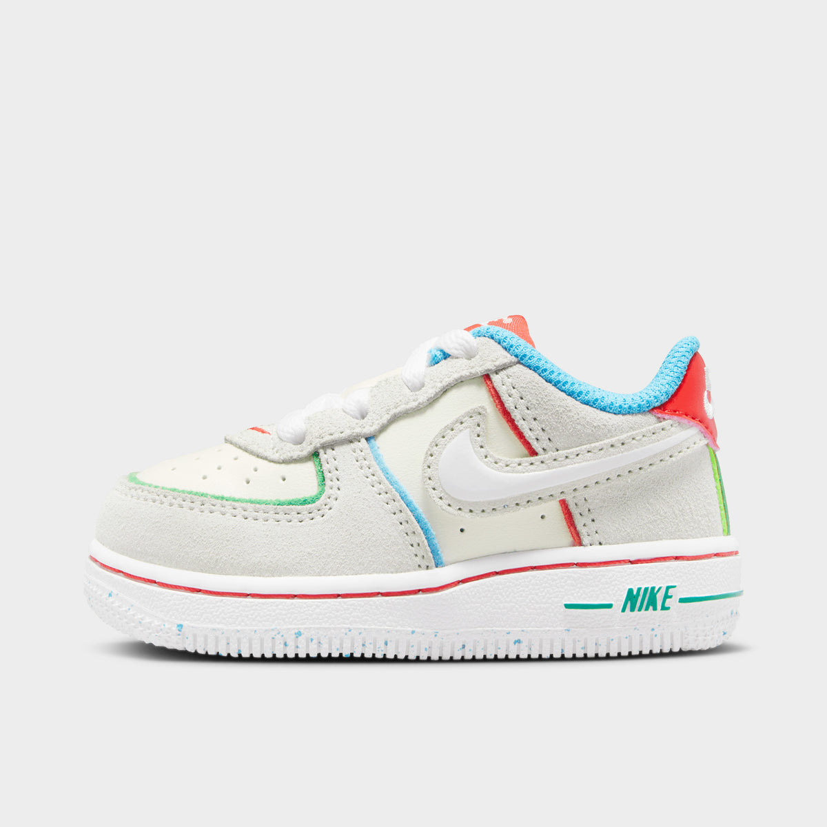 Nike Force 1 LV8 TD Pale Ivory / White - Picante Red | JD Sports
