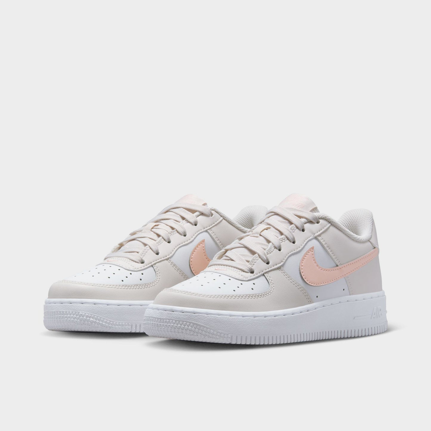 Nike Air Force 1 GS Fantôme / Rose Echo - Blanc Sommet
