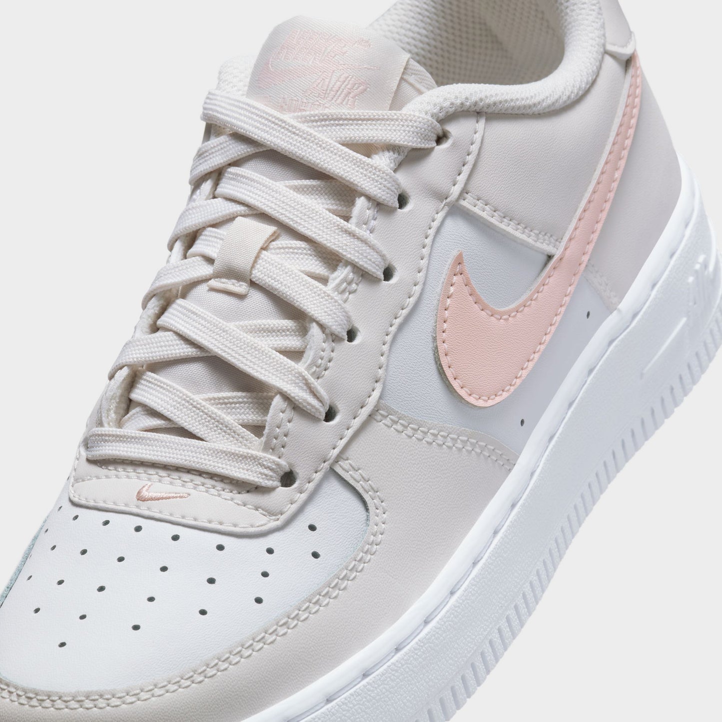 Nike Air Force 1 GS Fantôme / Rose Echo - Blanc Sommet