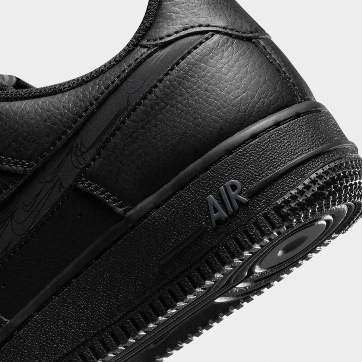 Black gray air force ones top