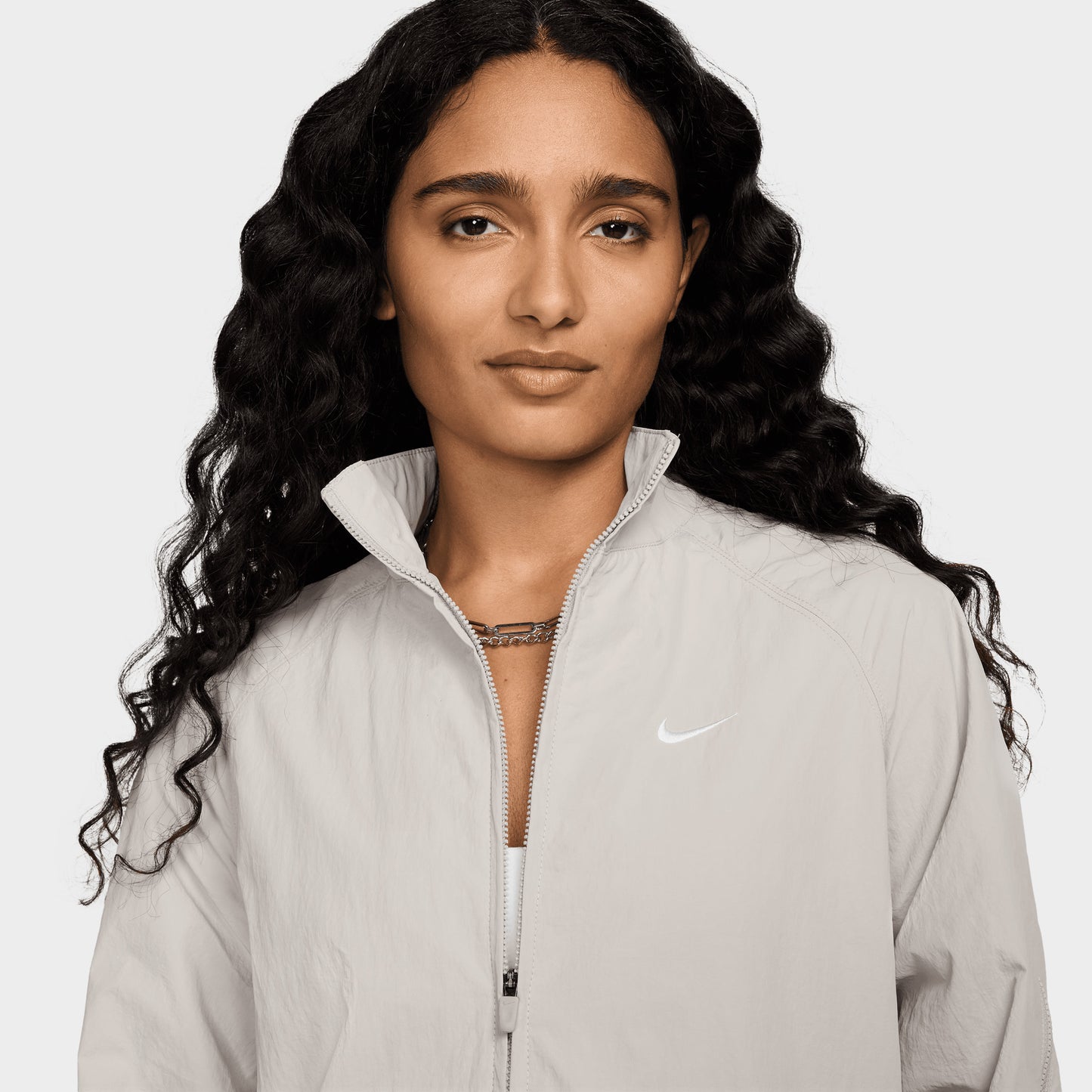 Nike Sportswear Femme Repel Zip Jacket Lt Iron Ore / Blanc