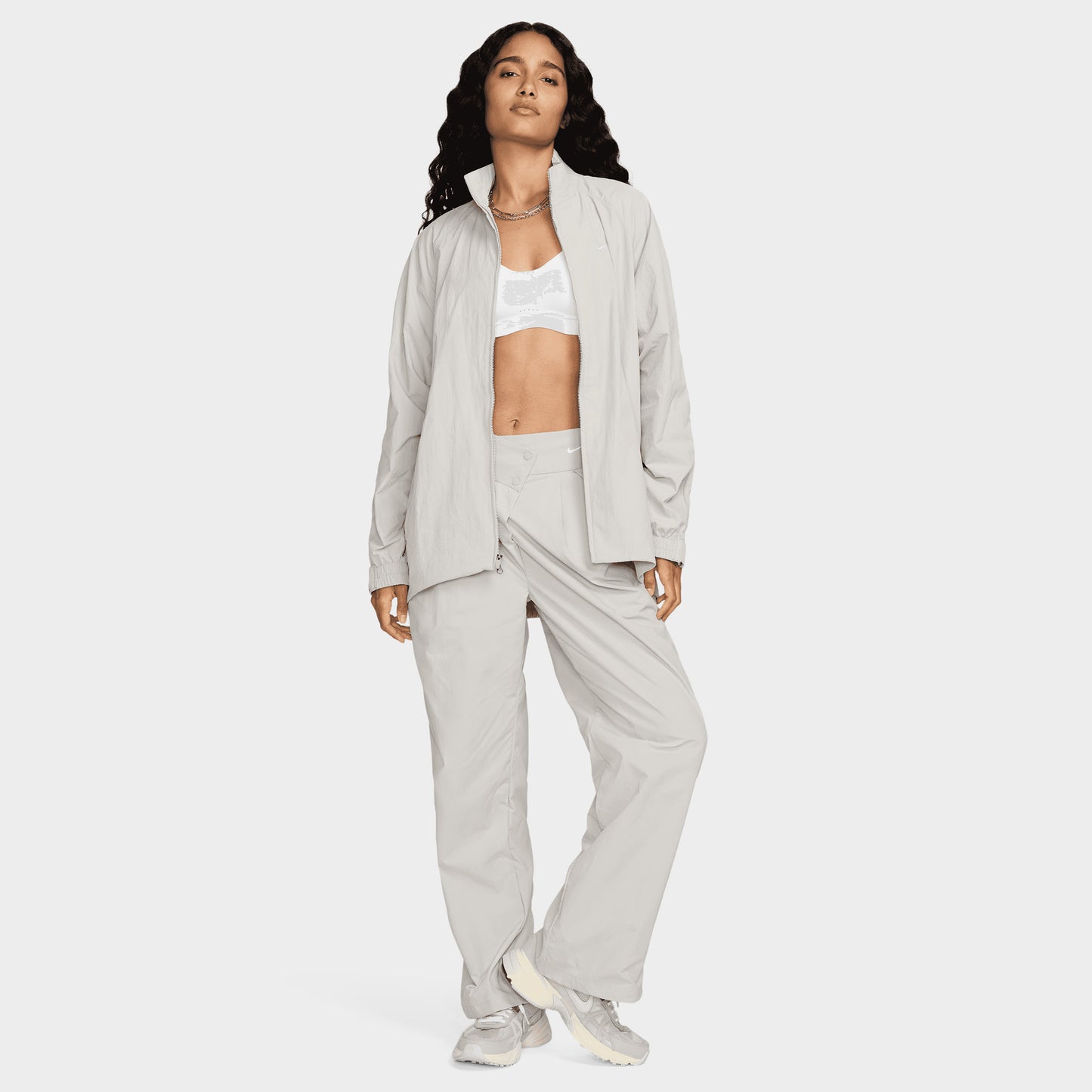 Nike Sportswear Femme Repel Zip Jacket Lt Iron Ore / Blanc