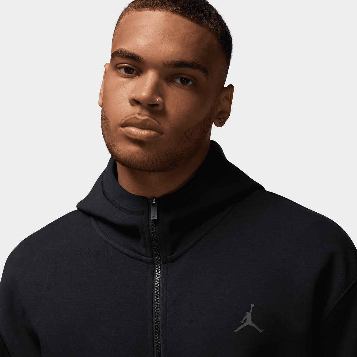 Jordan Dri-FIT Sport Hoop Full-Zip Hoodie Black / White | JD Sports