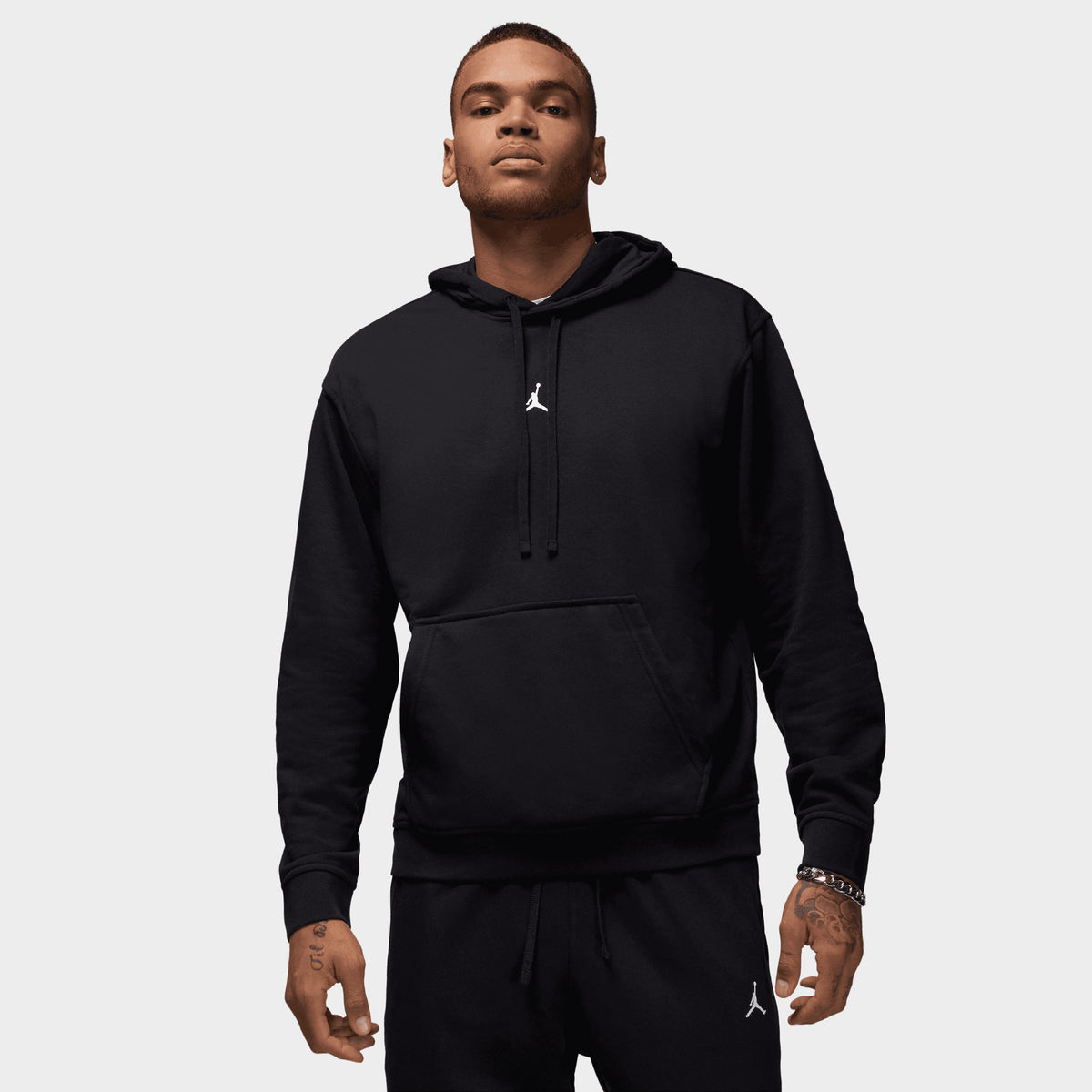 Jordan Men s Dri Fit Sport Crossover Hoodie in Black White Size 2XL