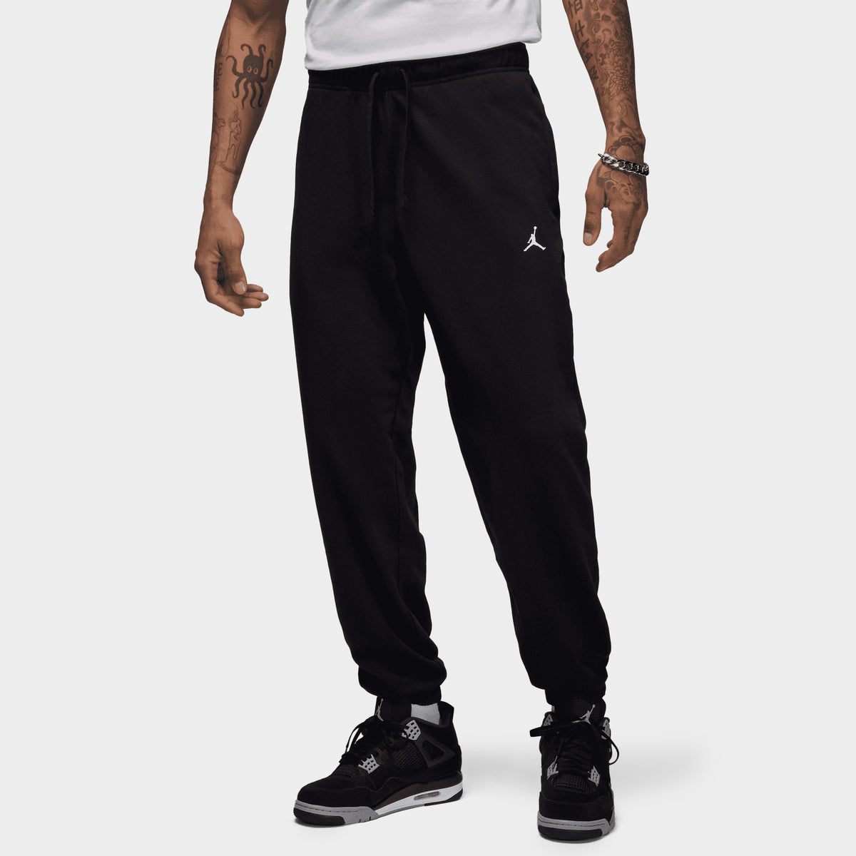Jordan Men s Dri Fit Sport Crossover Fleece Joggers in Black White
