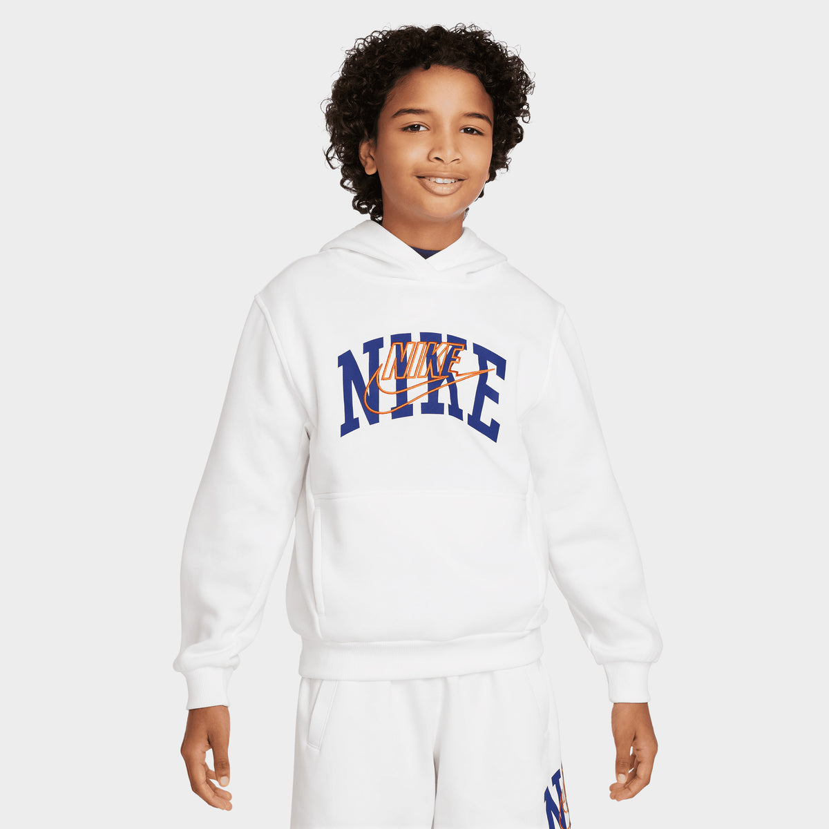Nike hoodie shop white orange