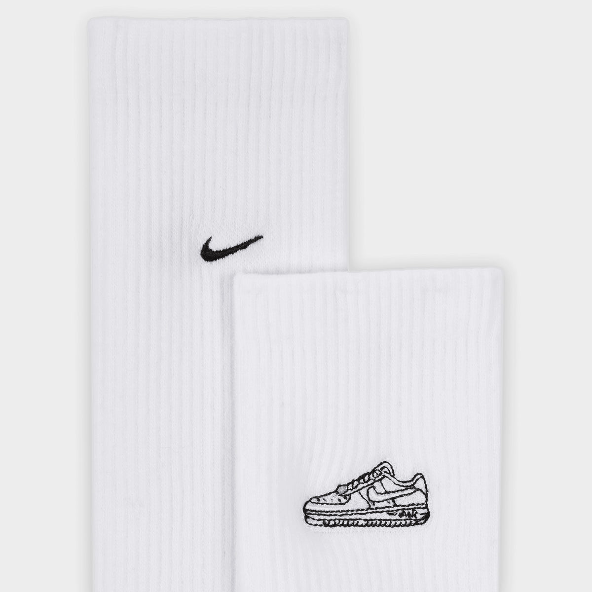 Nike Everyday Plus Cushioned Crew Socks AF1 Patch White Black