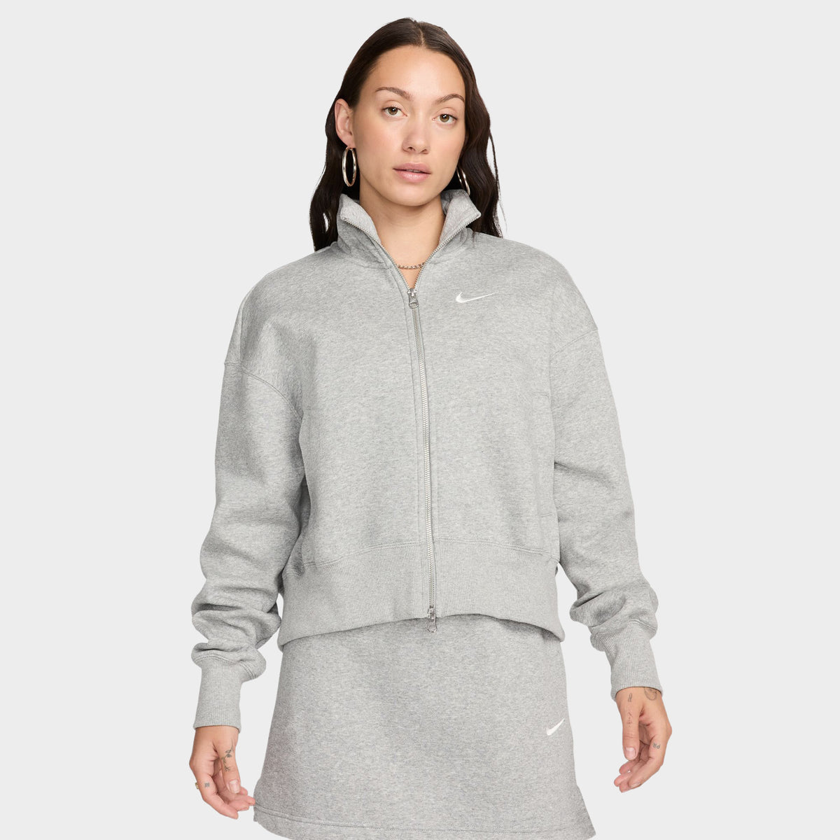 Nike Sportswear Women s Oversized Track Jacket Dark Grey Heather Sai JD Sports
