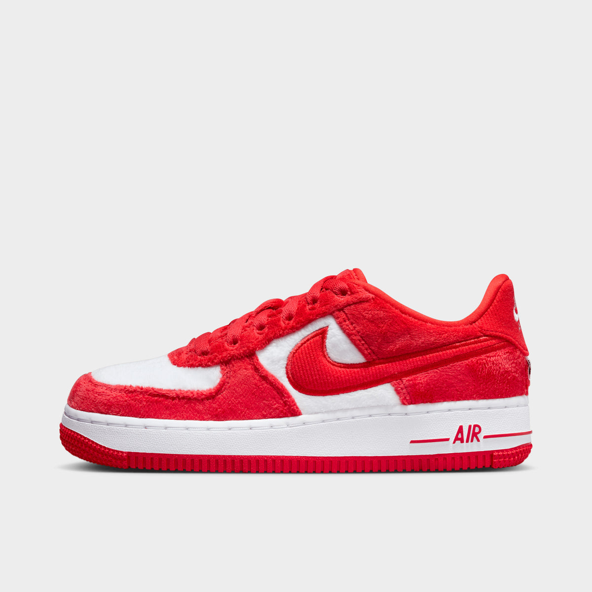 Pink and red air clearance force ones