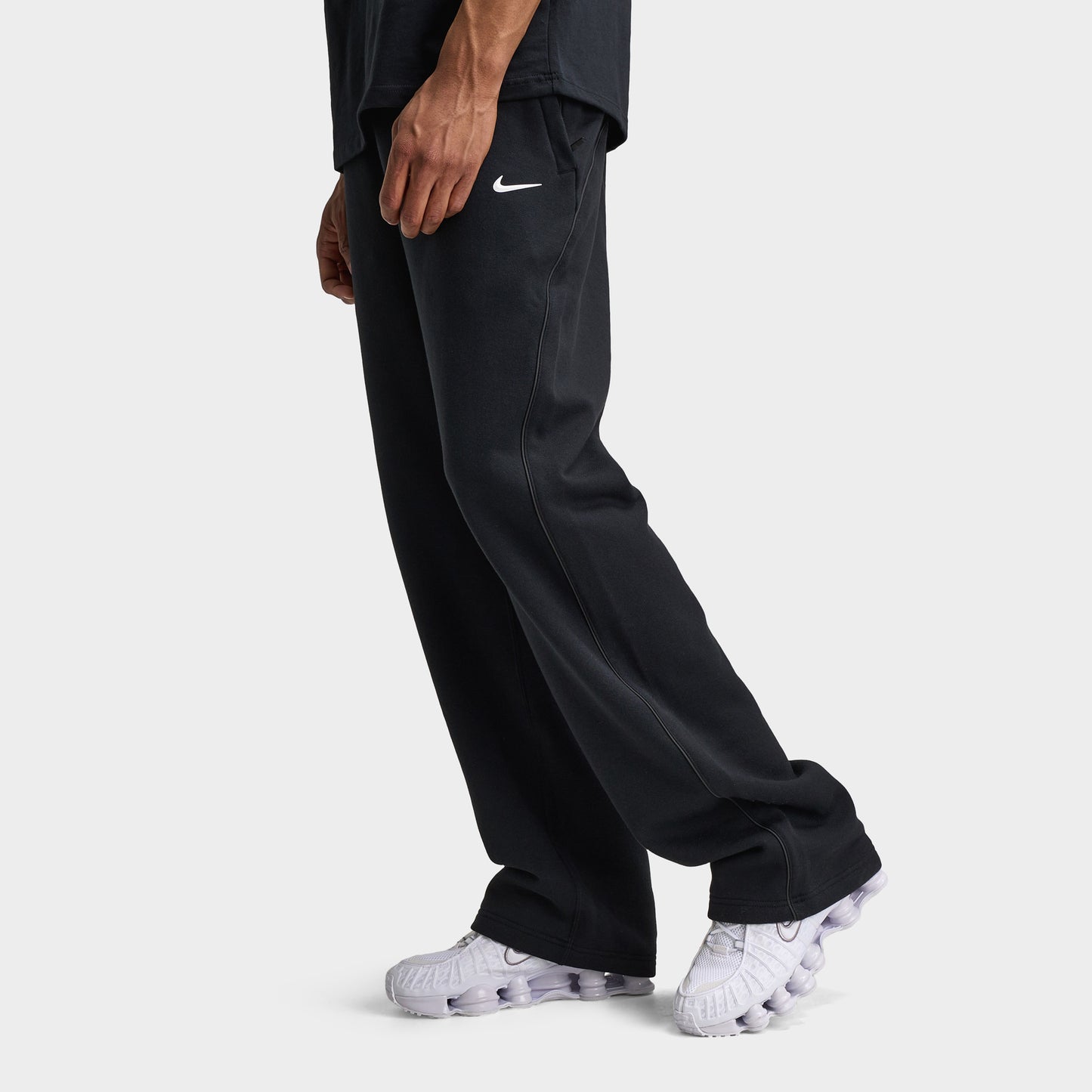 Nike Nocta NRG Cardinal Pantalon de survêtement Fleece à ourlet ouvert Noir/Blanc