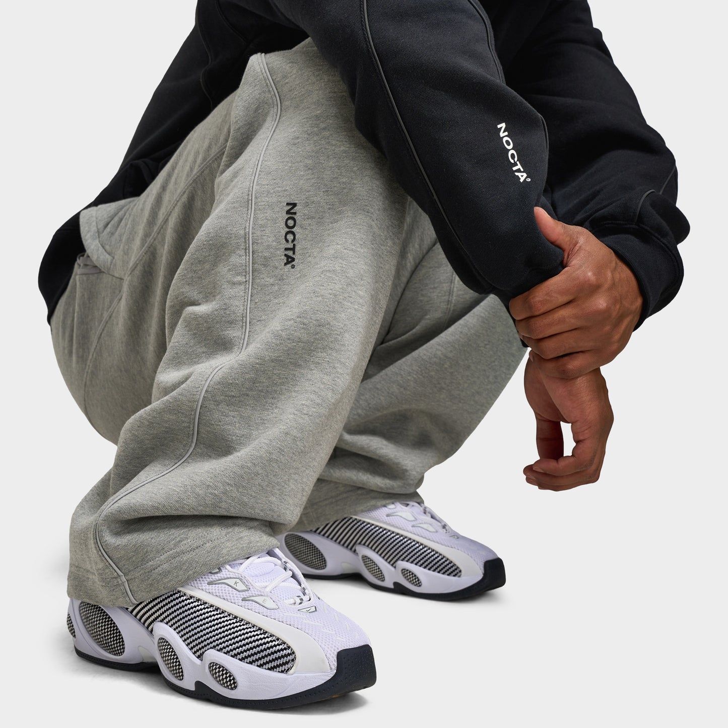 Nike NOCTA Cardinal Woven Fleece Open Hem Pants Dark Grey Heather/Black