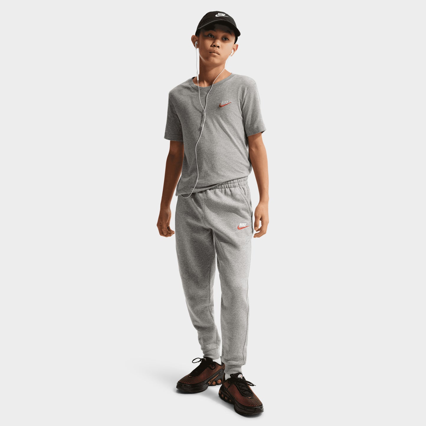 Nike Sportswear T-shirt Junior Futura Gris chiné / Blanc - Rouge