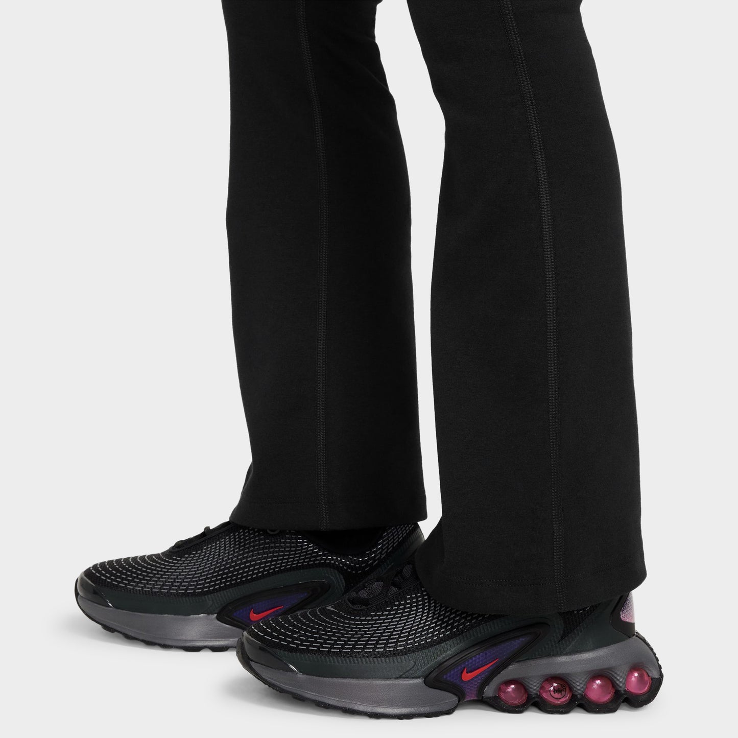 Nike Sportswear Juniors' Classic High-Waisted Flared Leggings Black / White