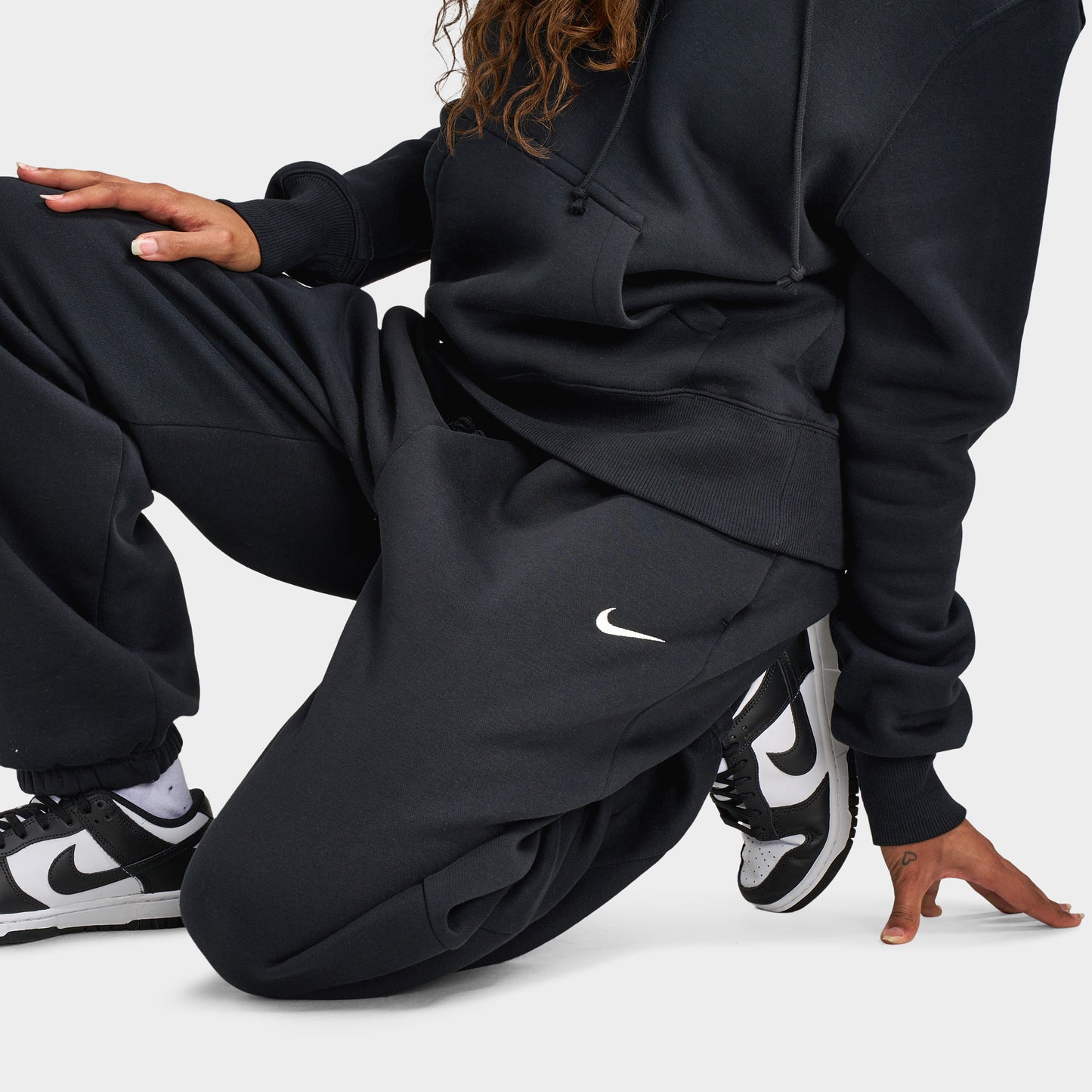 Nike Sportswear Femmes Phoenix Fleece Pantalons Noir/ Voile