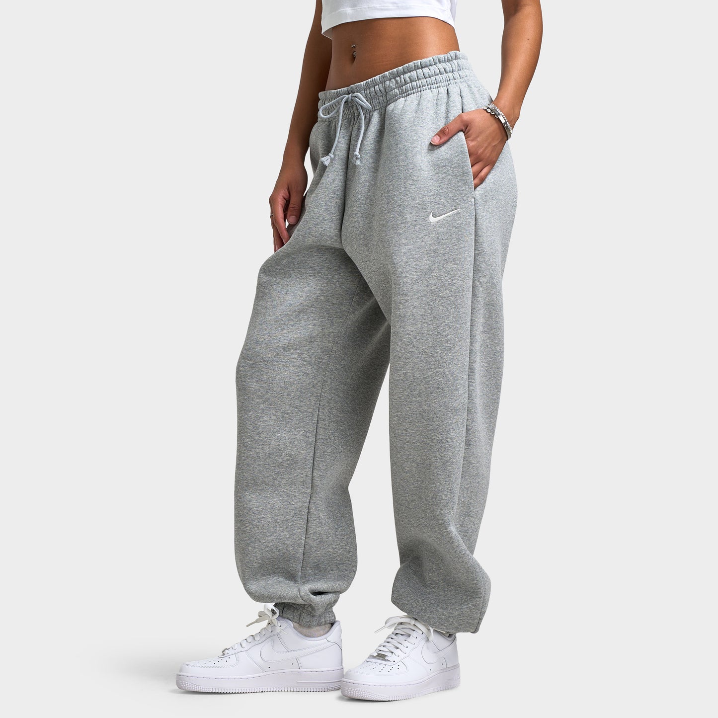 Nike Sportswear Women's Phoenix High-Waisted Oversized Sweatpants Dk Grey Heather / Sail