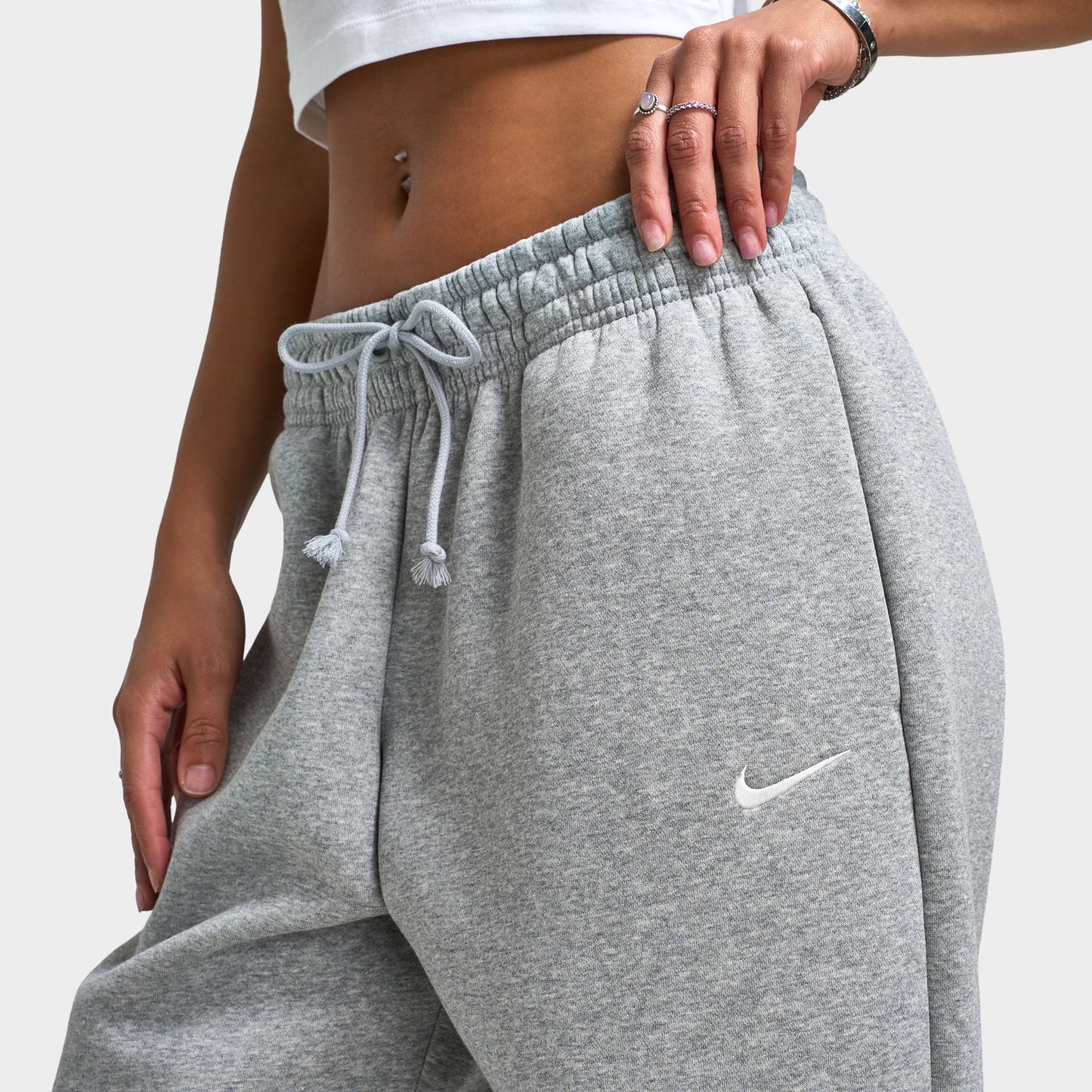 Nike Sportswear Women's Phoenix High-Waisted Oversized Sweatpants Dk Grey Heather / Sail