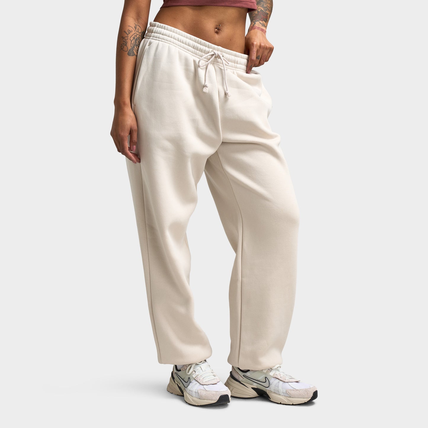 Nike Sportswear Femme Phoenix Fleece Oversized Pantalon Light Orewood Brown / Sail