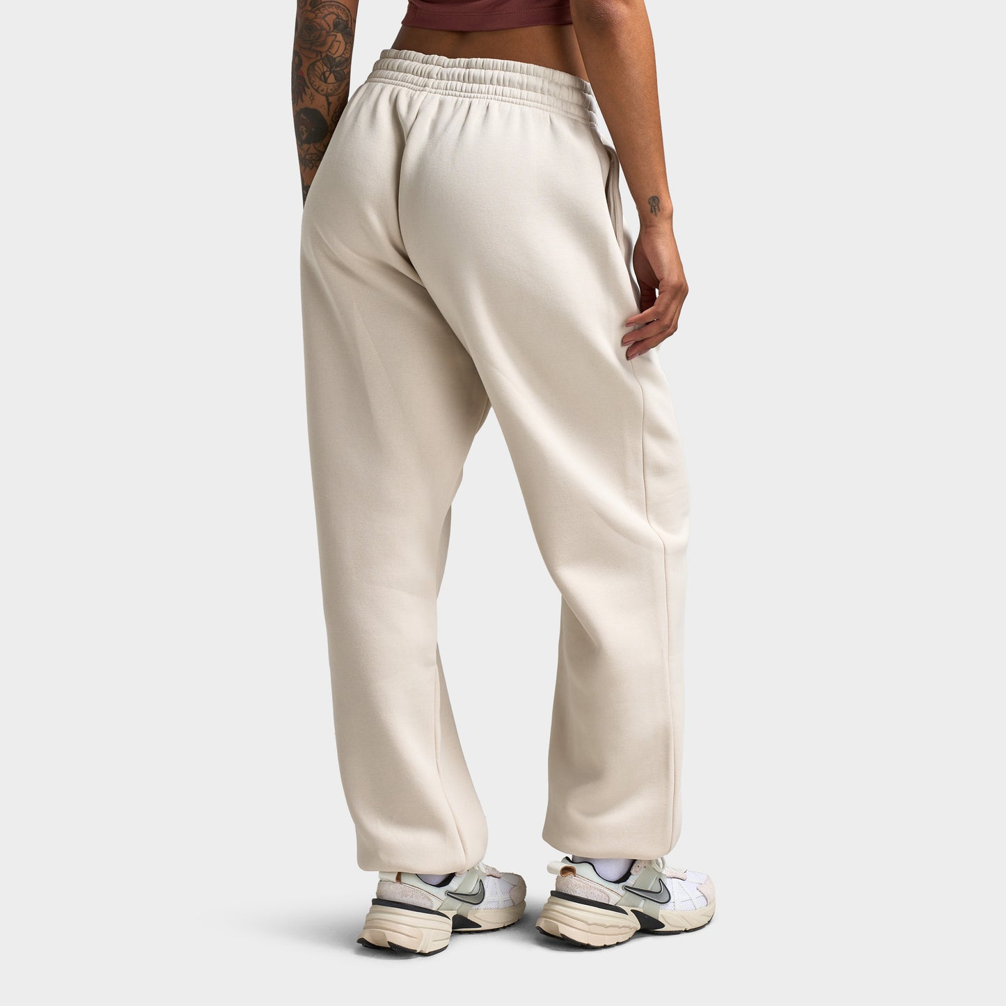 Nike Sportswear Femme Phoenix Fleece Oversized Pantalon Light Orewood Brown / Sail