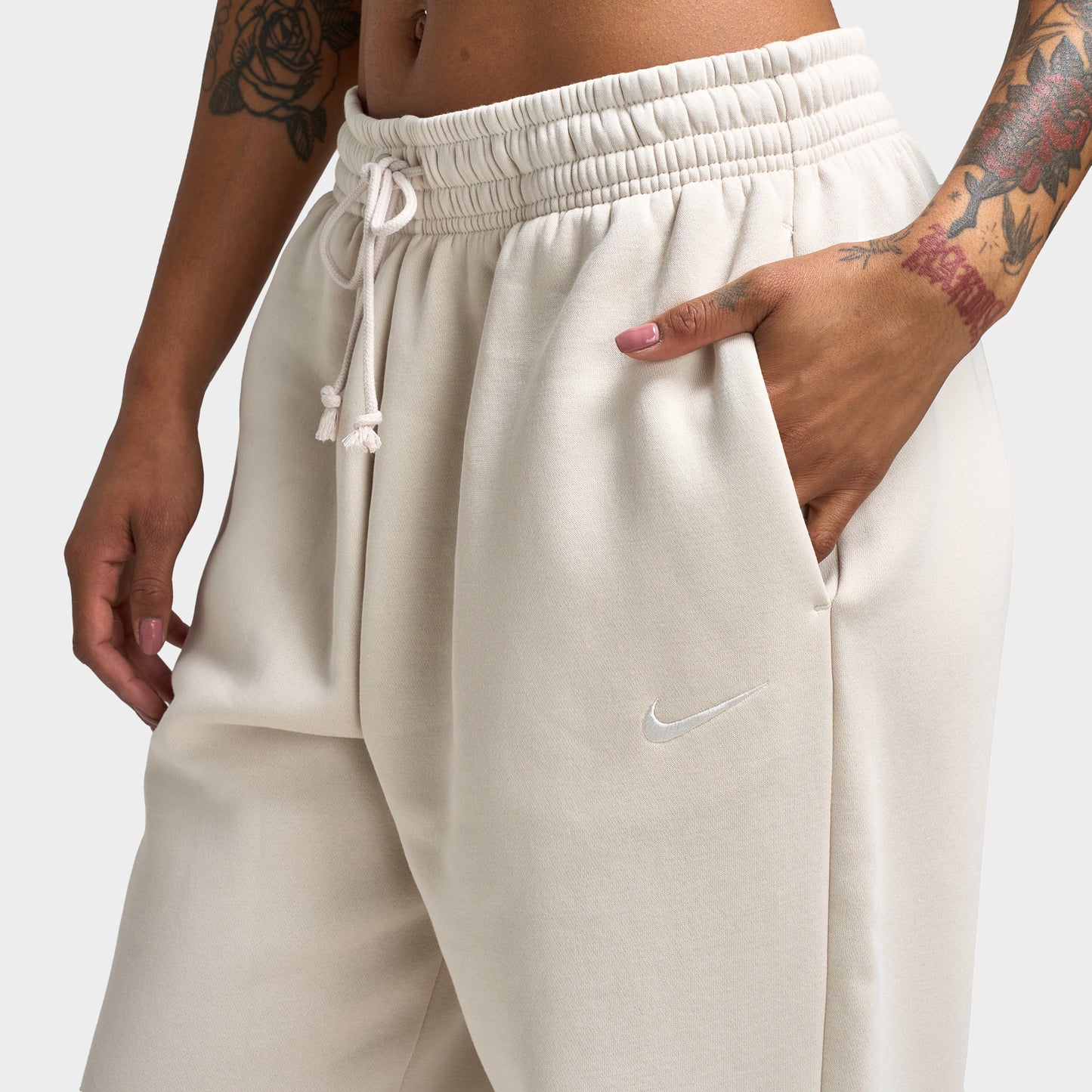 Nike Sportswear Femme Phoenix Fleece Oversized Pantalon Light Orewood Brown / Sail