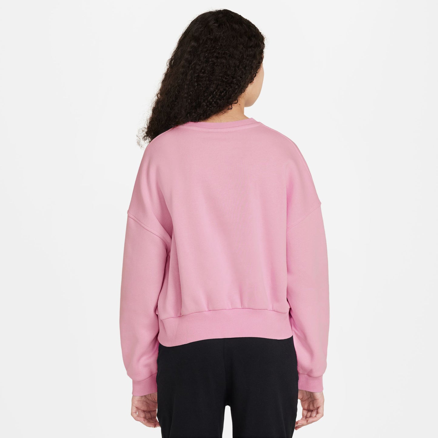 Nike Sportswear Junior Girls' Club FLeece Boxy Crew / Med Soft Pink