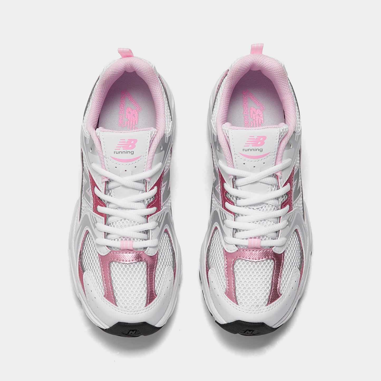 New Balance Juniors' 530 White / Pink - Silver