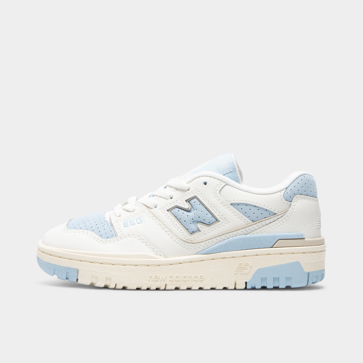 New Balance Juniors' 550 White / Light Blue