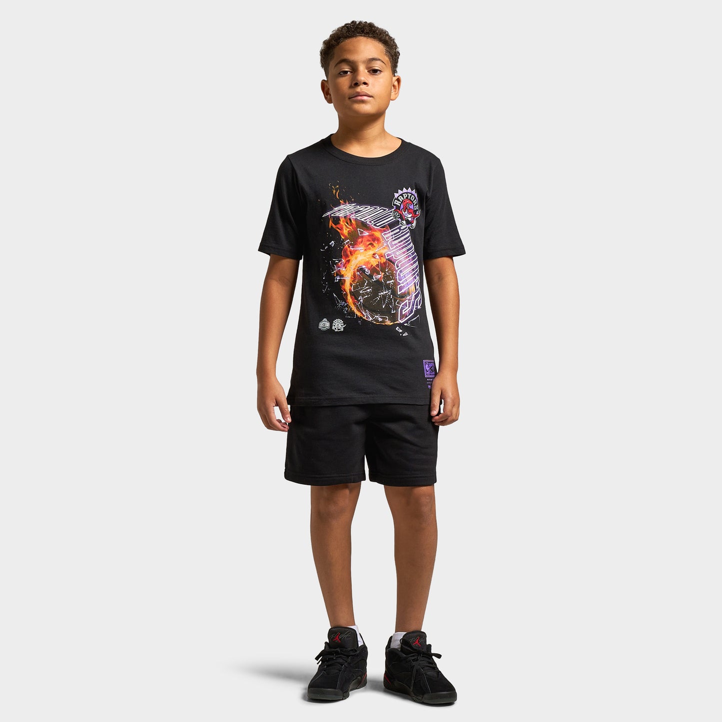 Mitchell & Ness Juniors' Raptors Meteor Tee / Black