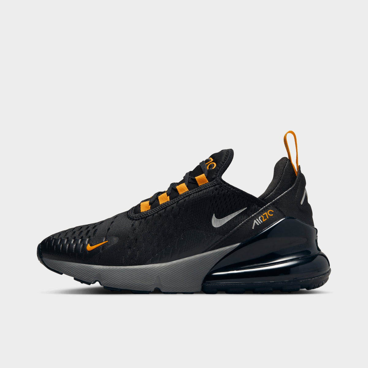Nike Air Max 270 GS Black Metallic Silver University Gol JD Sports