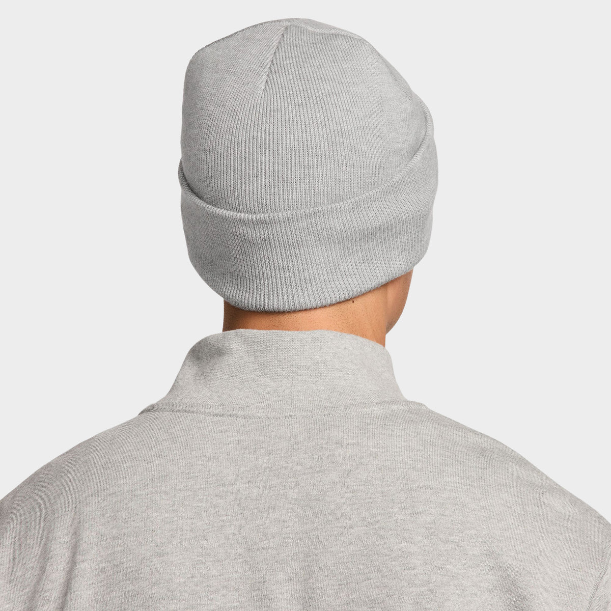 Nike Peak Swoosh Beanie Grey Heather White JD Sports