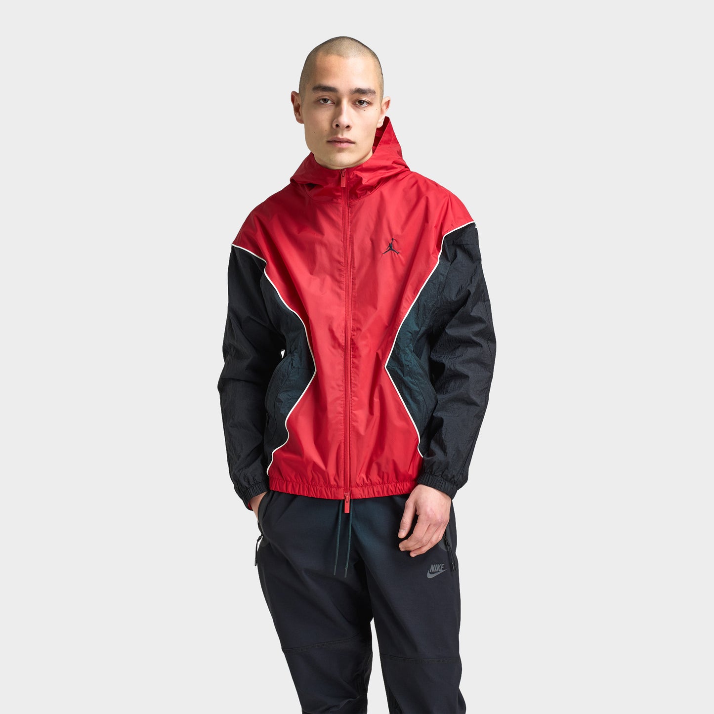 Jordan Brooklyn Hooded Draft Jacket Varsity Red / Black - Sail
