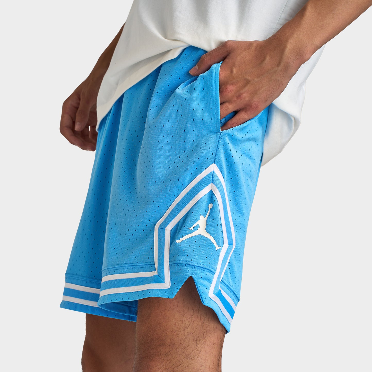 Jordan Sport Men's Dri-FIT Mesh Diamond Shorts University Blue / White