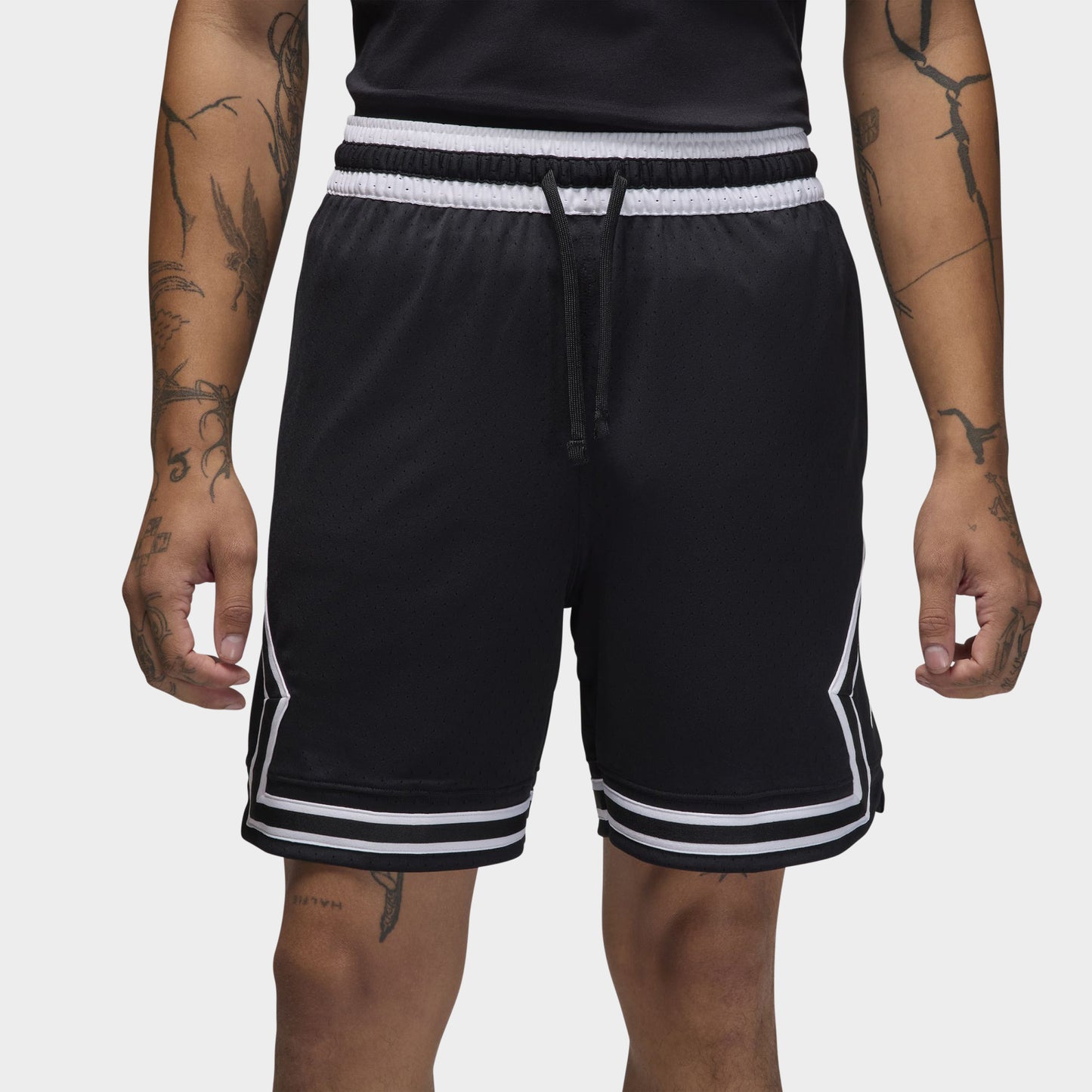 Jordan Dri-FIT Mesh Diamond Shorts Black / White - White