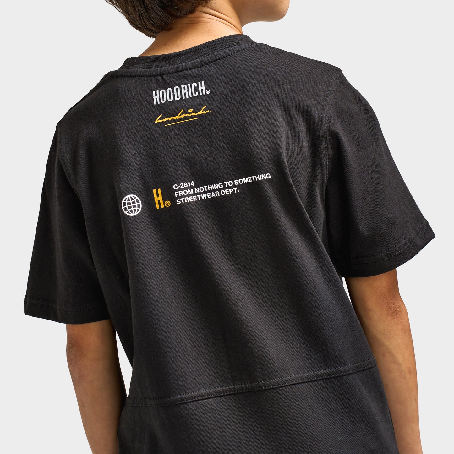 Hoodrich Junior Garçons' Certifié V2 T-Shirt Noir / Blanc - Gris silencieux