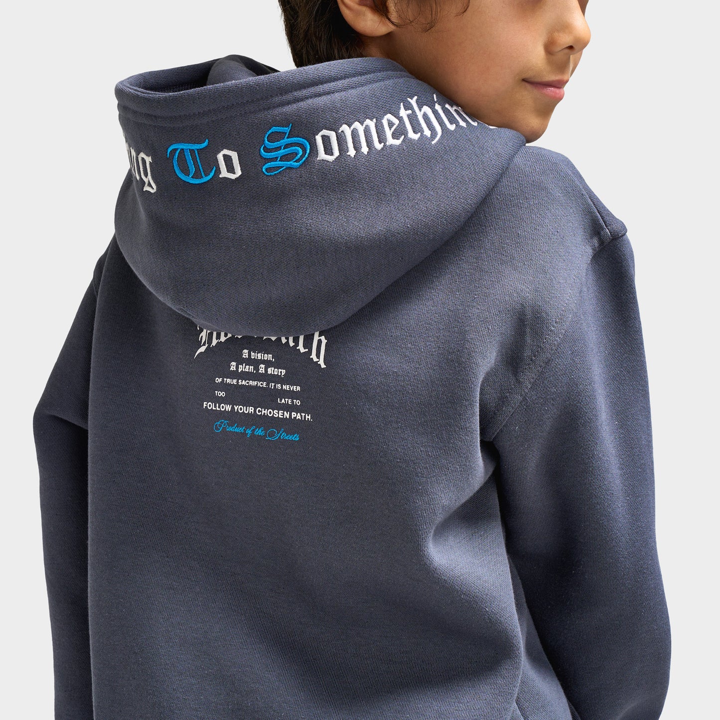Hoodrich Juniors' Gothic Pullover Hoodie Ombre Blue / White - Diva Blue