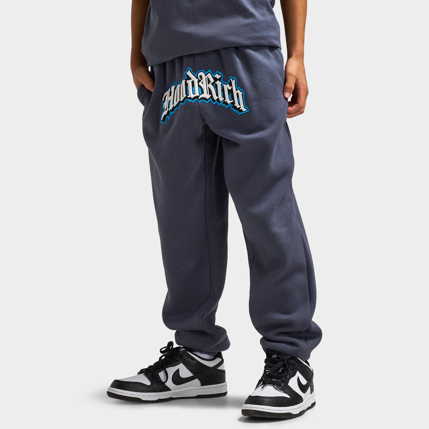 Hoodrich Junior' Joggers Gothiques Bleu Ombre / Blanc - Bleu Diva