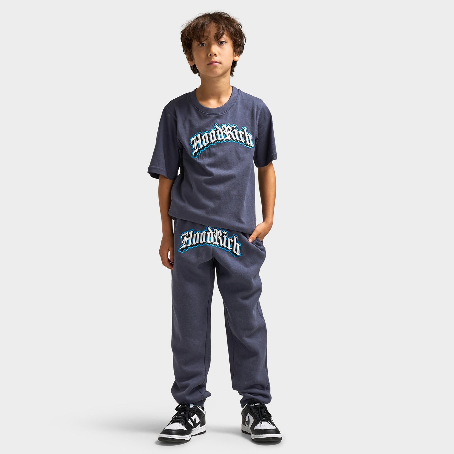 Hoodrich Juniors' Gothic Regular Tshirt Ombre Blue / White - Diva Blue