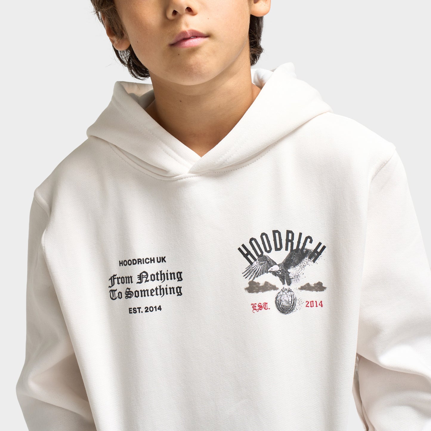 Hoodrich Junior Eagle Chandail à Capuchon Blanc De Blanc / Noir - Lychee