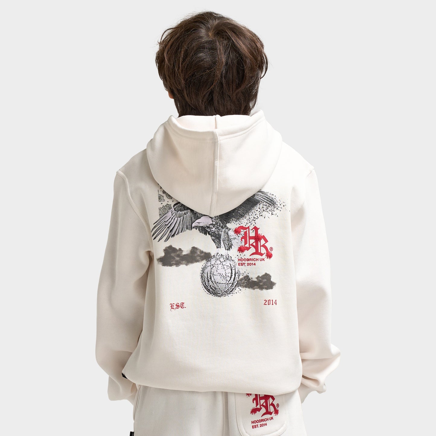 Hoodrich Junior Eagle Chandail à Capuchon Blanc De Blanc / Noir - Lychee