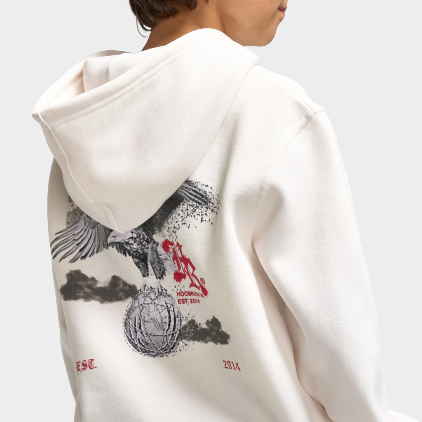 Hoodrich Junior Eagle Chandail à Capuchon Blanc De Blanc / Noir - Lychee