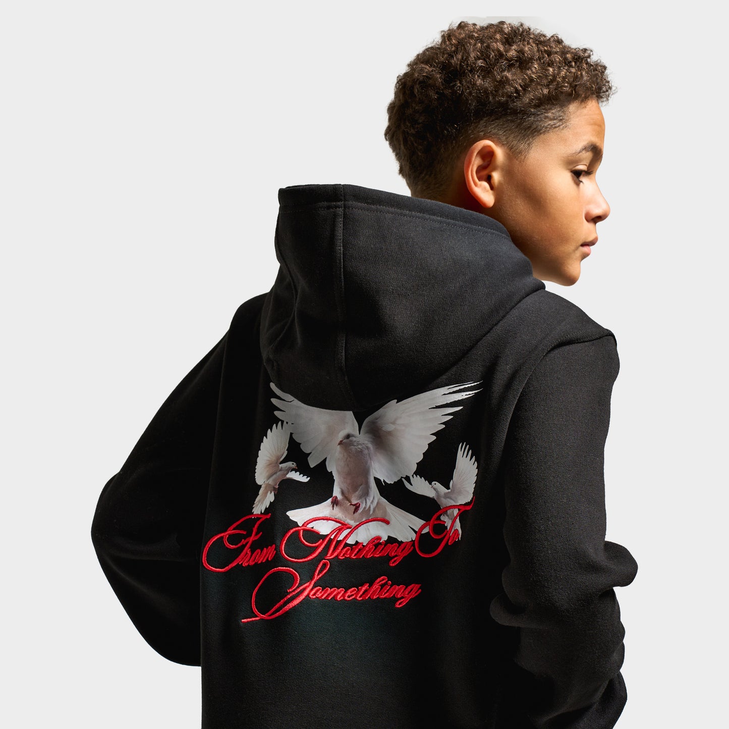 Hoodrich Juniors' Flight 3 Panel Hoodie Black / White - Lychee