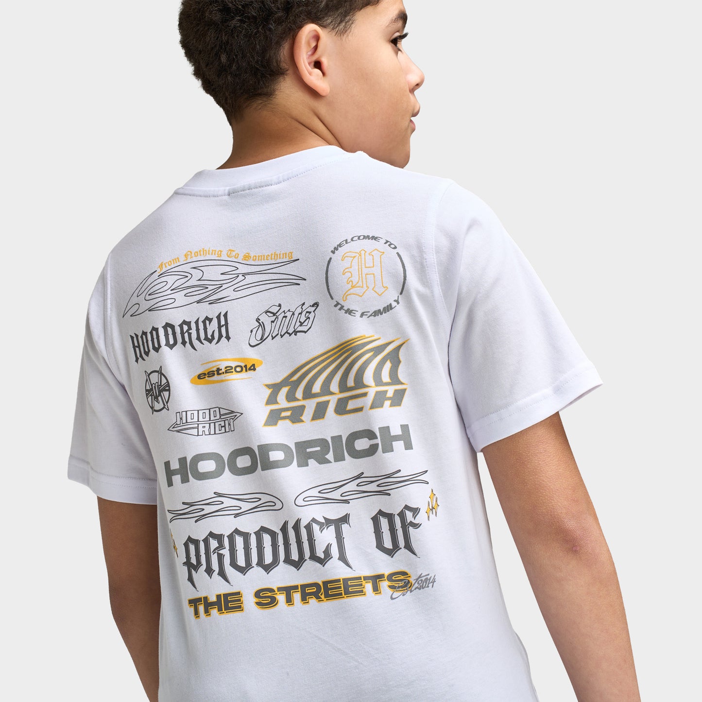 Hoodrich Juniors Ritual Regular T-shirt Blanc /Noir - Lave Fumée