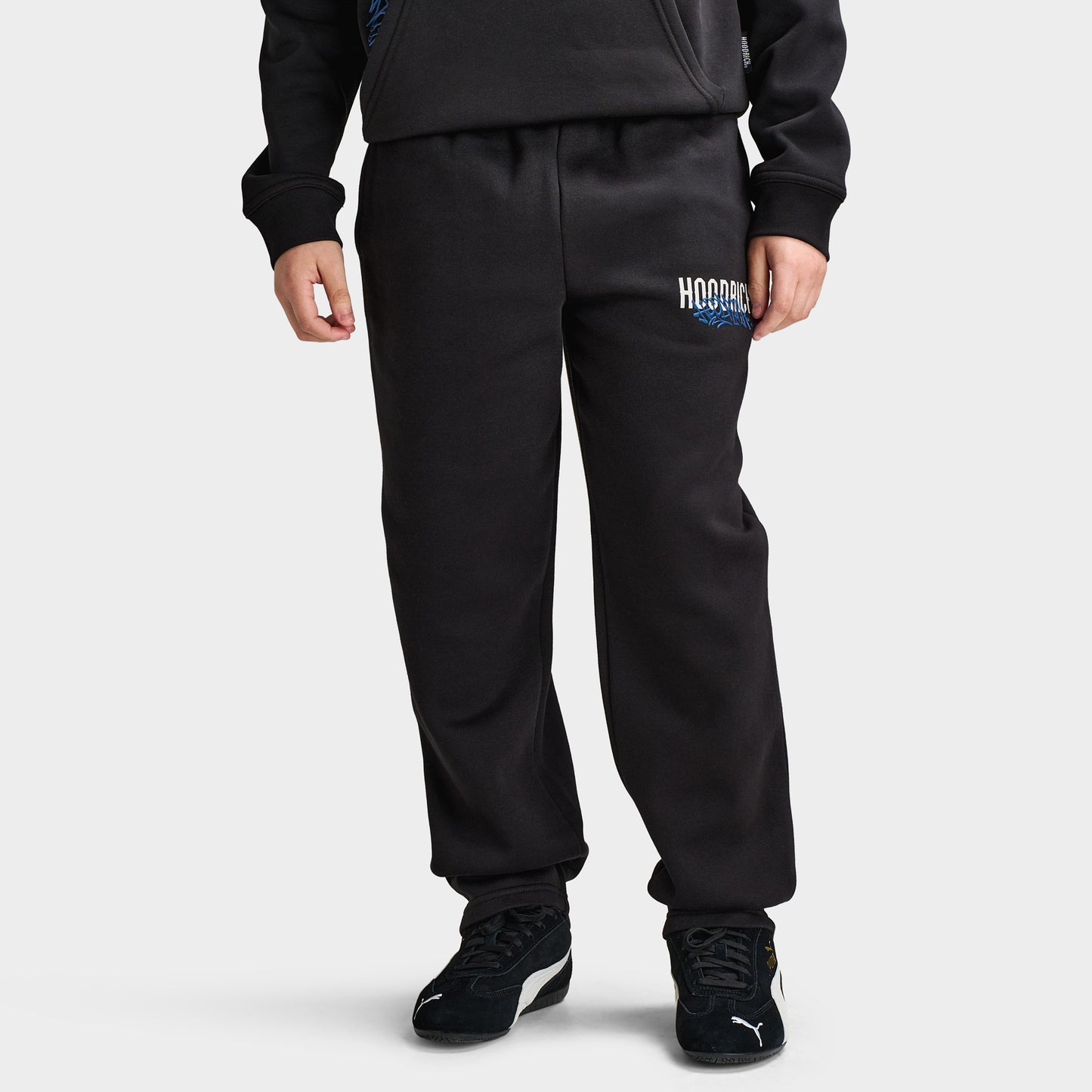 Hoodrich Junior Boy's Intent Open Hem Jogger Black / Quiet Gray - Blue Lolite