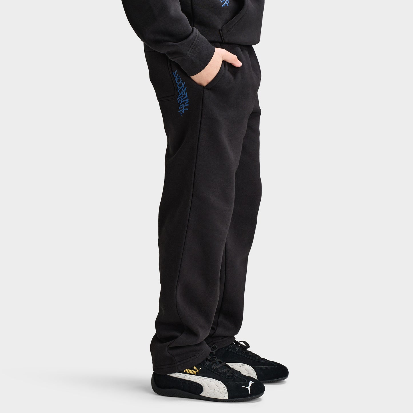 Hoodrich Junior Boy's Intent Open Hem Jogger Black / Quiet Gray - Blue Lolite