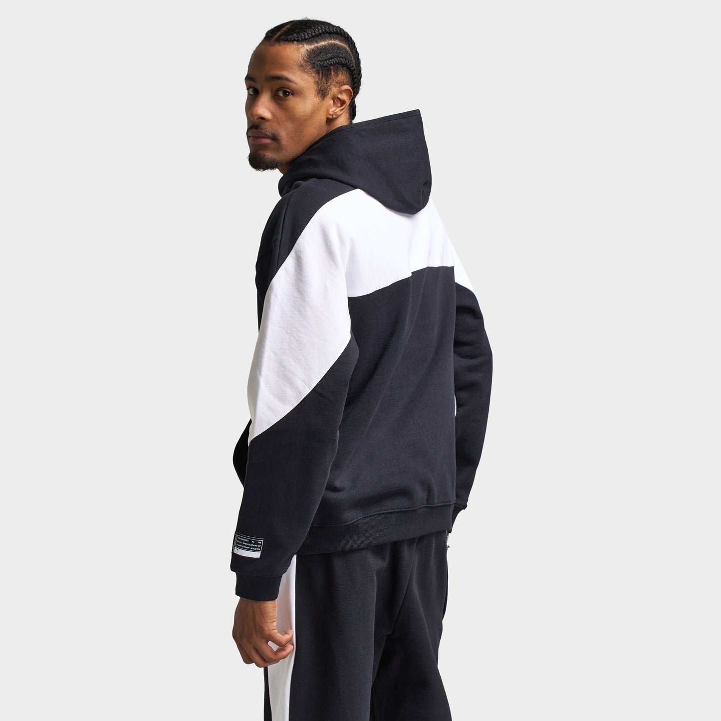 Nike Air Chandail à Capuchon Polaire Noir / Blanc - Blanc