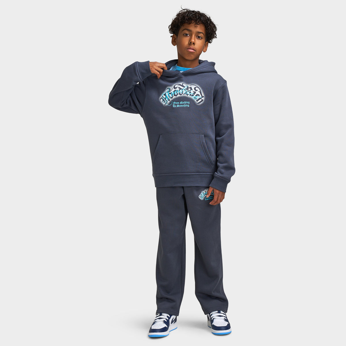 Hoodrich Juniors' Sign Regular Fit Hoodie Ombre Blue / Aquarius