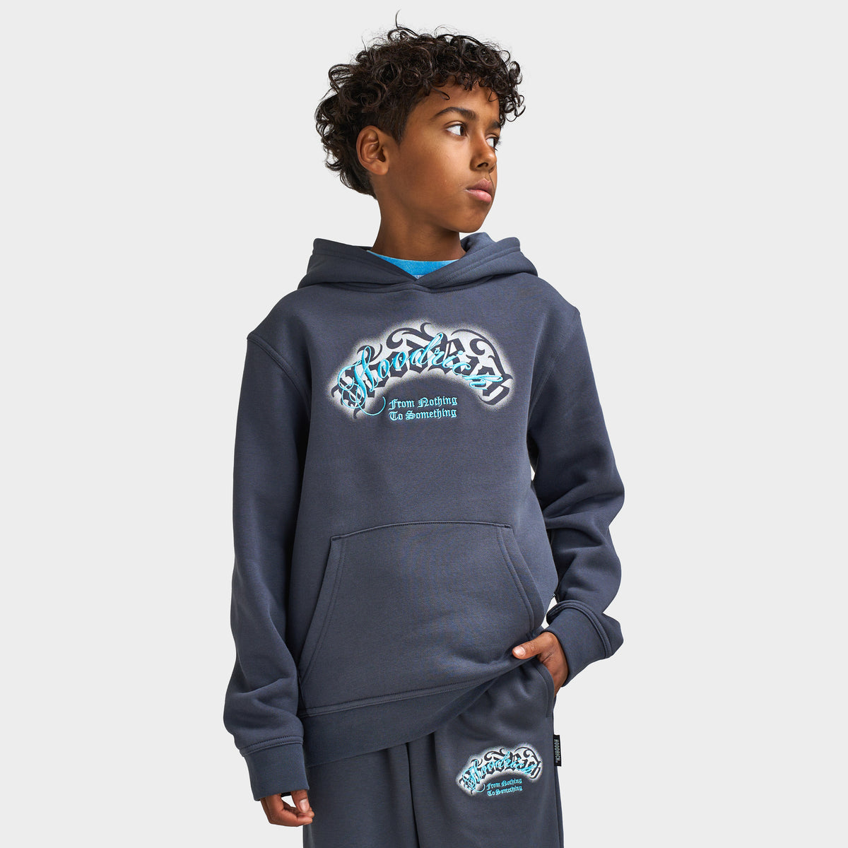Hoodrich Juniors' Sign Regular Fit Hoodie Ombre Blue / Aquarius