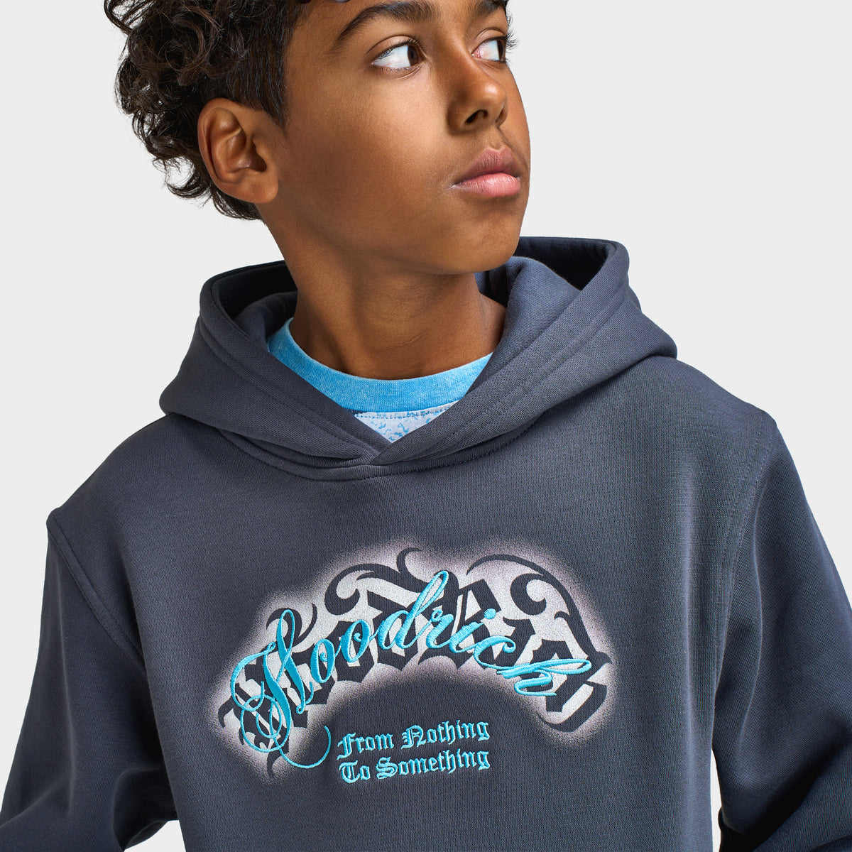 Hoodrich Juniors' Sign Regular Fit Hoodie Ombre Blue / Aquarius